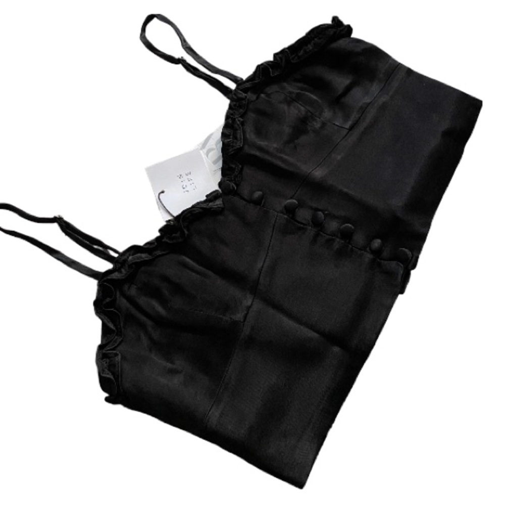 Zara Satin Effect Black Bustier Top - Picture 8 of 10
